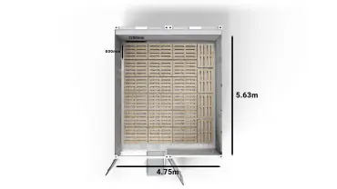 22 Euro-Pallets in a 2-bay 20ft Arctic SuperStore